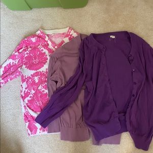 Lot of 3 J Crew large cardigans
